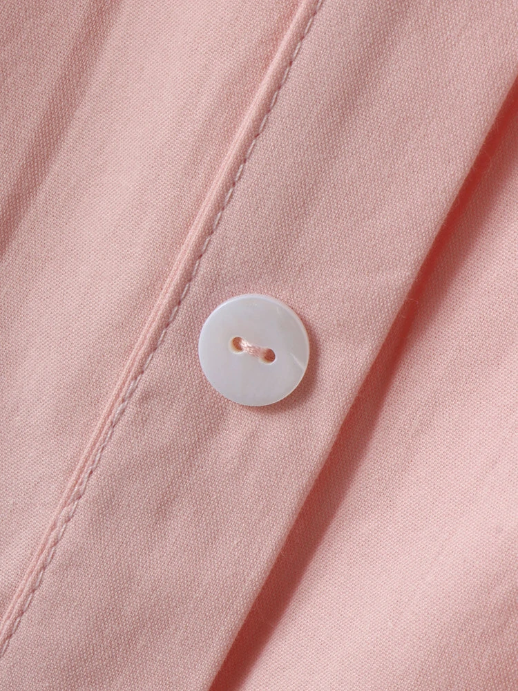 (image for) Solid Color O-neck Ruffle Sleeve Plain Casual Blouse For Women