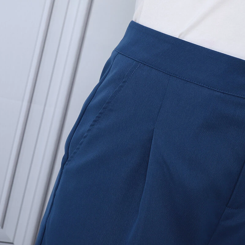 (image for) ZANZEA Daily Style Womens Crop Long Pants High Waisted Casual Loose Wide Leg Trousers