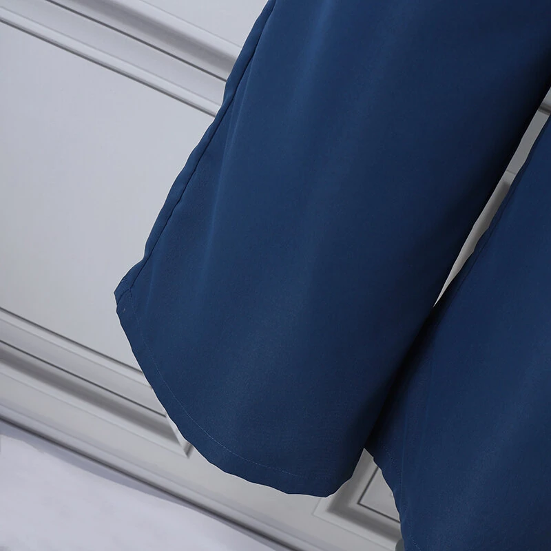 (image for) ZANZEA Daily Style Womens Crop Long Pants High Waisted Casual Loose Wide Leg Trousers