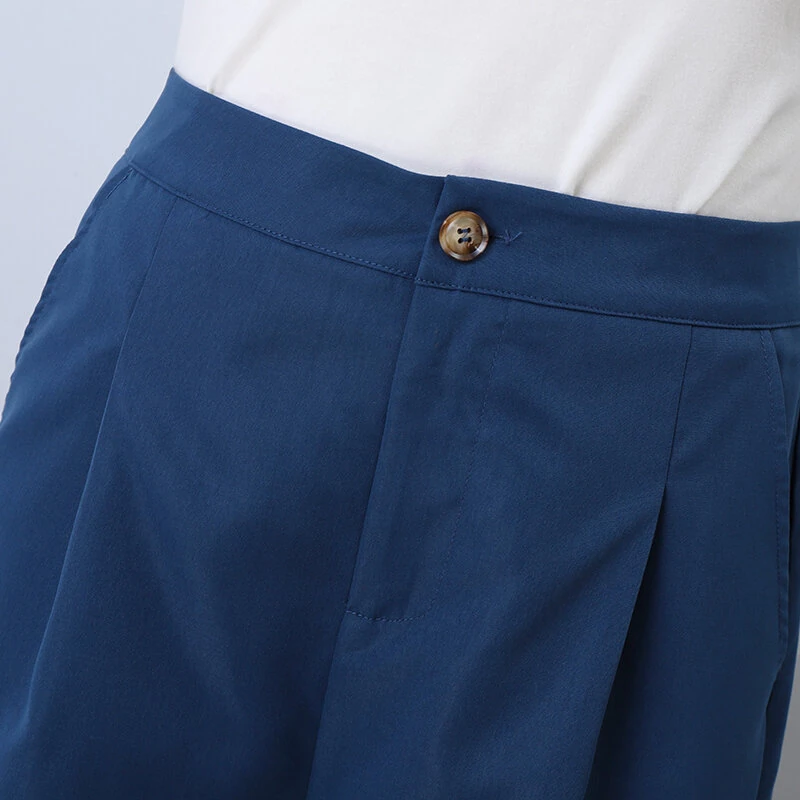 (image for) ZANZEA Daily Style Womens Crop Long Pants High Waisted Casual Loose Wide Leg Trousers