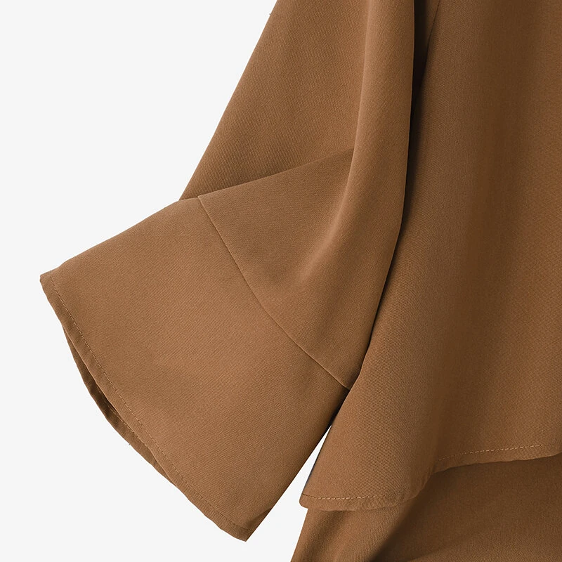 (image for) ZANZEA Elegant Style Women's Blouse Round Neck Half Sleeve Double Layer Casual Shirt Fashion Pullover Top