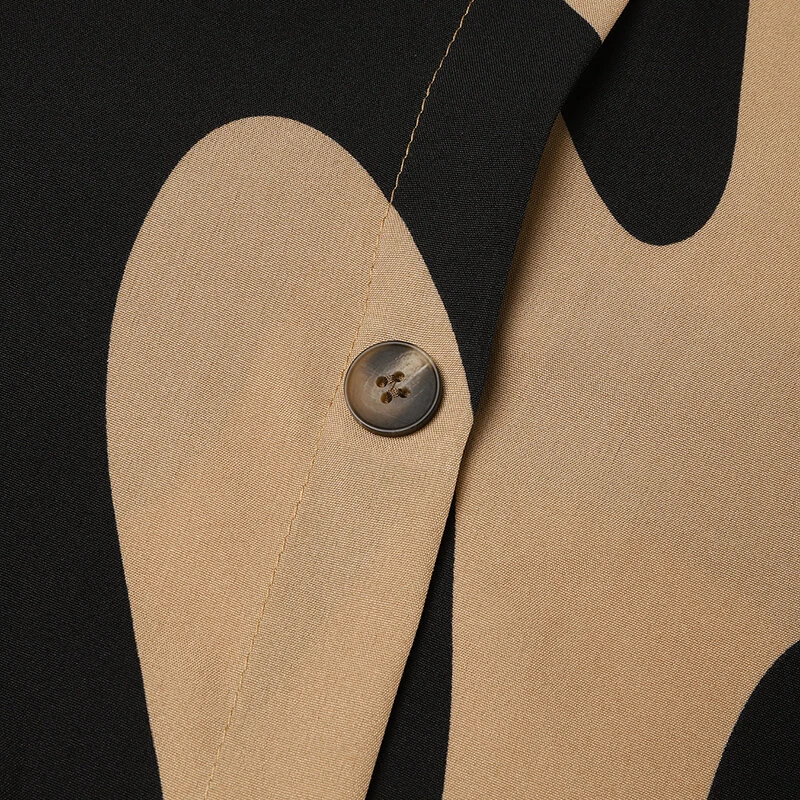 (image for) ZANZEA Ethnic Style Women Blouse Lantern Sleeve Geometric Pattern Shirt Fashion O-Neck Button Up Top