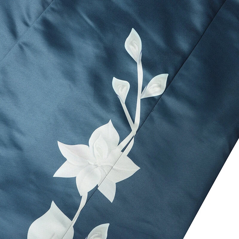 (image for) ZANZEA Flowers Print Womens Elegant Party Wedding Satin A-Line Dress Floal Print Dresses