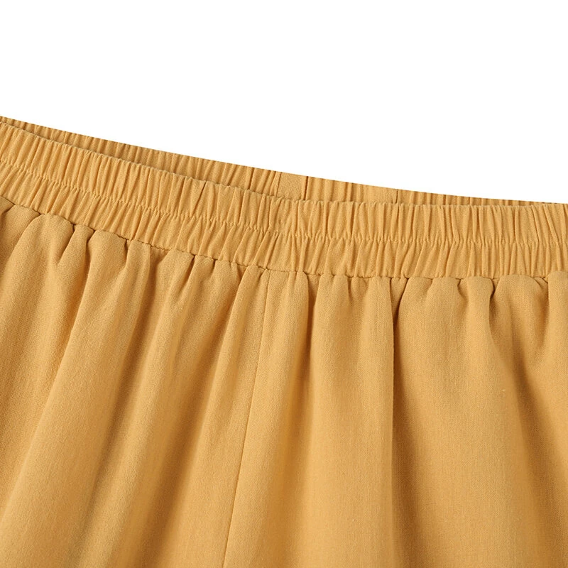 (image for) ZANZEA Plus Size Women Casual Solid Two-Piece Set, Notched Neck 3/4 Sleeve Layered Hem Top & Wide Leg Pants, Women's Plus Size Clothing