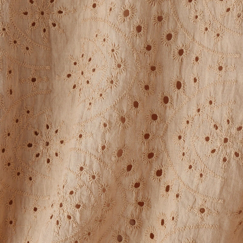 (image for) ZANZEA Plus Size Women Floral Lace Splicing Crew Neck Blouse, Elegant 3/4 Loose Petal Sleeve Blouse For Spring & Summer, Women's Clothing S-5XL