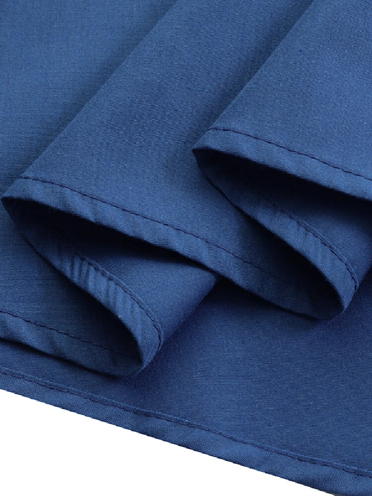 (image for) ZANZEA Plus Size Women Long Skirts, Summer Button Down Dress, Solid Color Loose Casual High Waist Long Skirt With Pocket