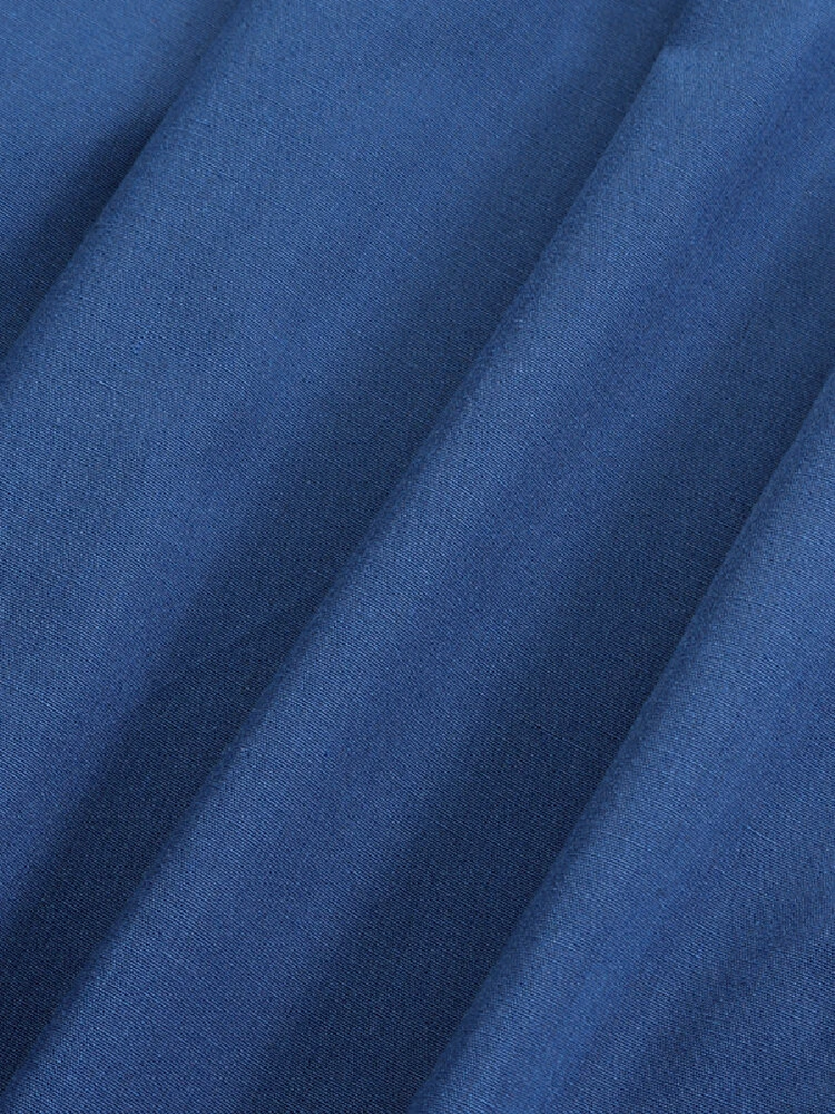 (image for) ZANZEA Plus Size Women Long Skirts, Summer Button Down Dress, Solid Color Loose Casual High Waist Long Skirt With Pocket