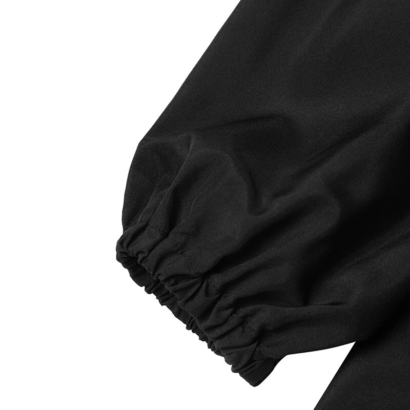 (image for) ZANZEA Women Abaya Casual Maxi A-Line Sundress Kaftans Lantern Sleeve O-Neck Plain Dress