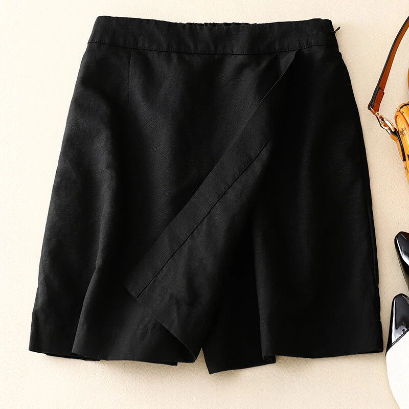 (image for) ZANZEA Women Commute Back Elastic Waist Solid Summer Casual Skirt Shorts