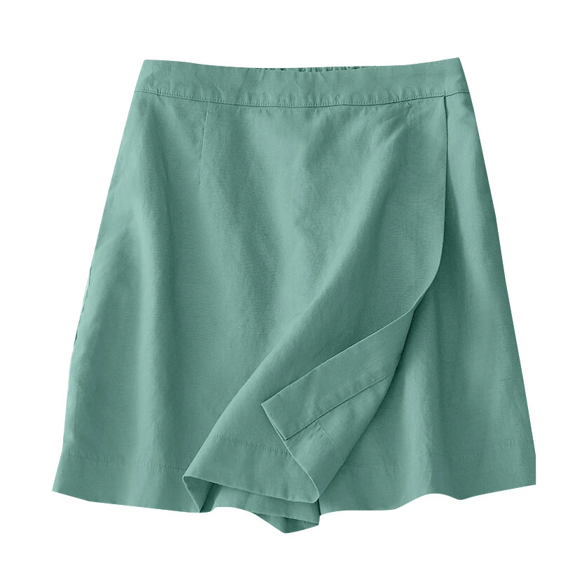 (image for) ZANZEA Women Commute Back Elastic Waist Solid Summer Casual Skirt Shorts