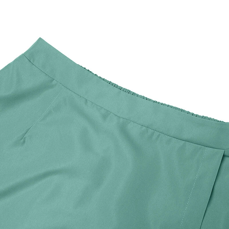 (image for) ZANZEA Women Commute Back Elastic Waist Solid Summer Casual Skirt Shorts
