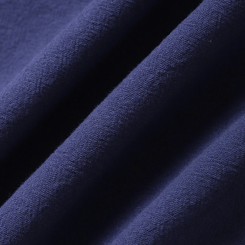 (image for) ZANZEA Women Cotton Elastic Waist Solid Color Long Pants Casual Loose Straight Trousers