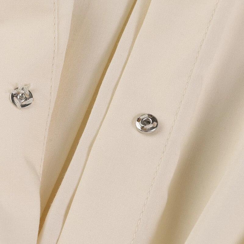 (image for) ZANZEA Women Fashion Autumn Sundress Elegant Women Lapel Neck Long Sleeve Solid OL Vestidos Robe Femme Long Shirt Dress Oversized