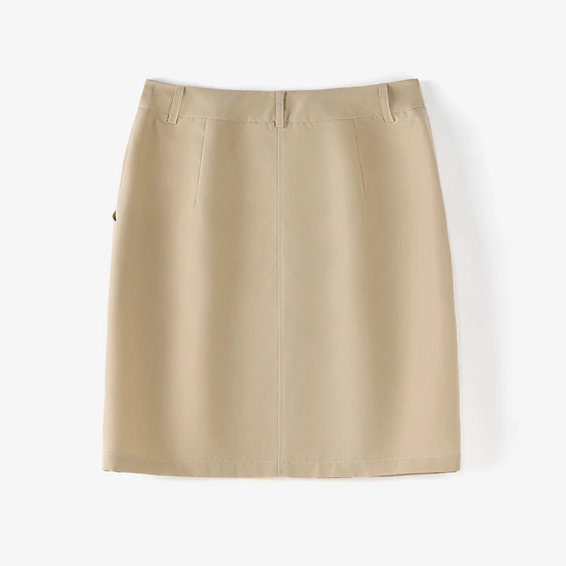 (image for) ZANZEA Women Street Fashion OL Work Skirts Side Pockets Plain Zipper Commute Mini Pencil Overskirts