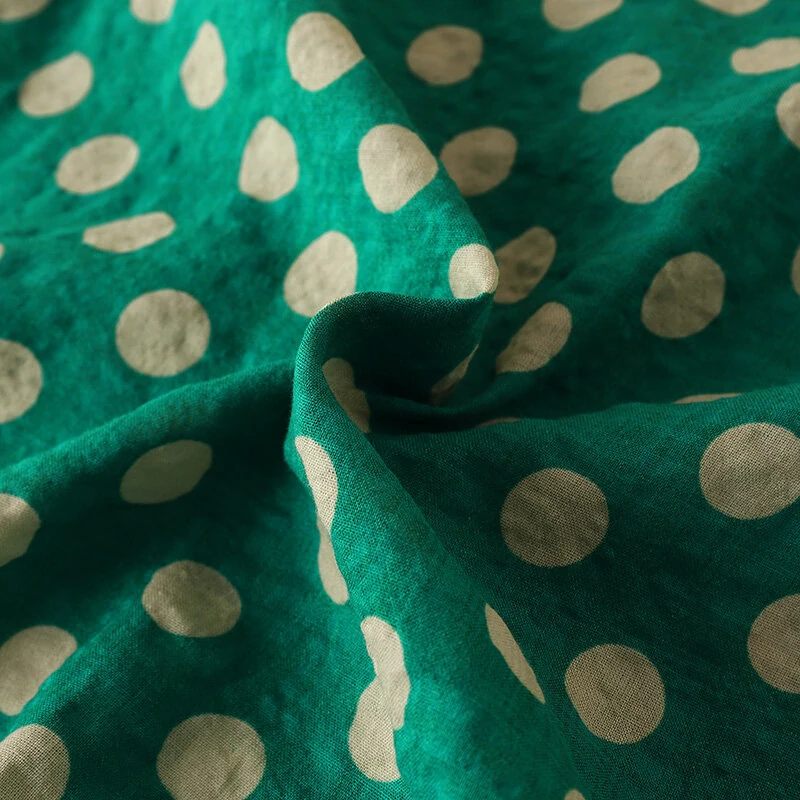 (image for) ZANZEA Women Summer Casual 3/4 Sleeve Blouses O Neck Polka Dot Loose Ladylike Shirt Top