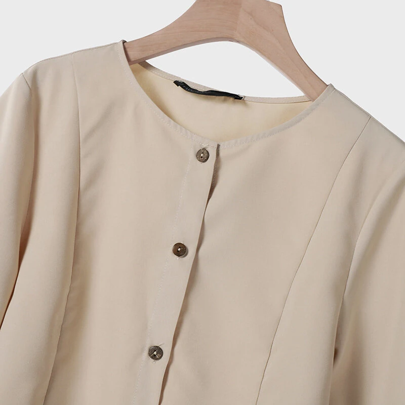 (image for) ZANZEA Women Vintage Crew Neck Long Sleeve Tops Elastic Waist Wide-Legged Pants Sets