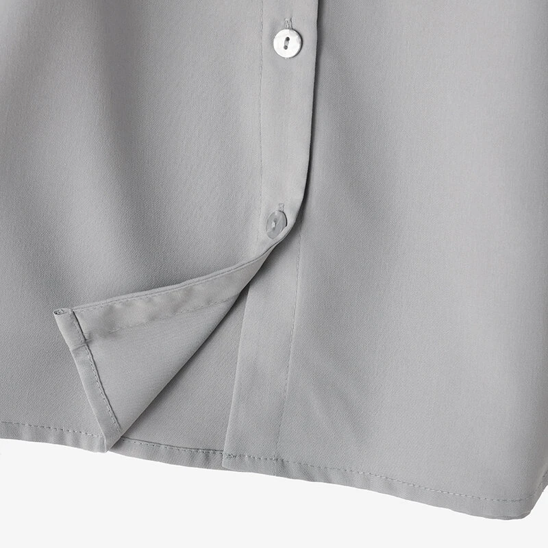 (image for) ZANZEA Women's Blouse Commute New Fashion Lantern Sleeve V-Neck Lapel Solid Office Top Shirt