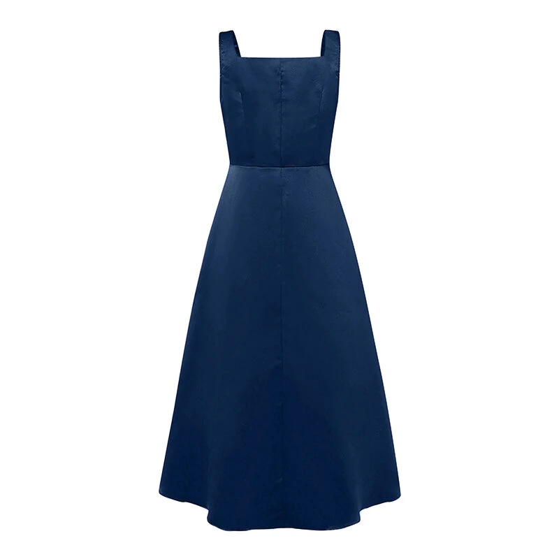 (image for) ZANZEA Womens Collect Waist A-Line Sundress Elegant Party Square Neck Tank Dress