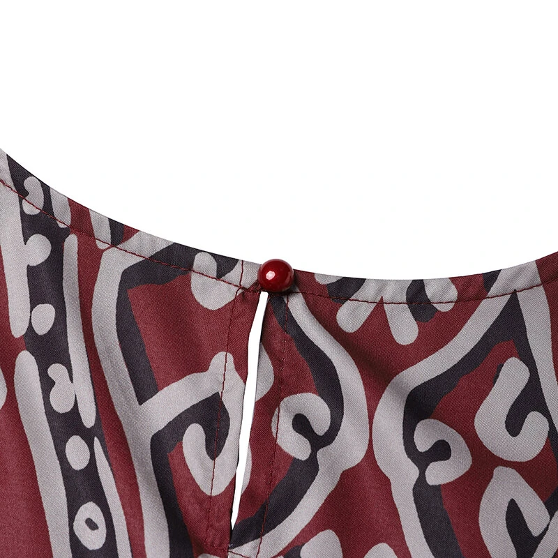 (image for) ZANZEA Womens Ethnic Long Dress Vintage Floral Casual Holiday Long Sleeve O-Neck Maxi Dress