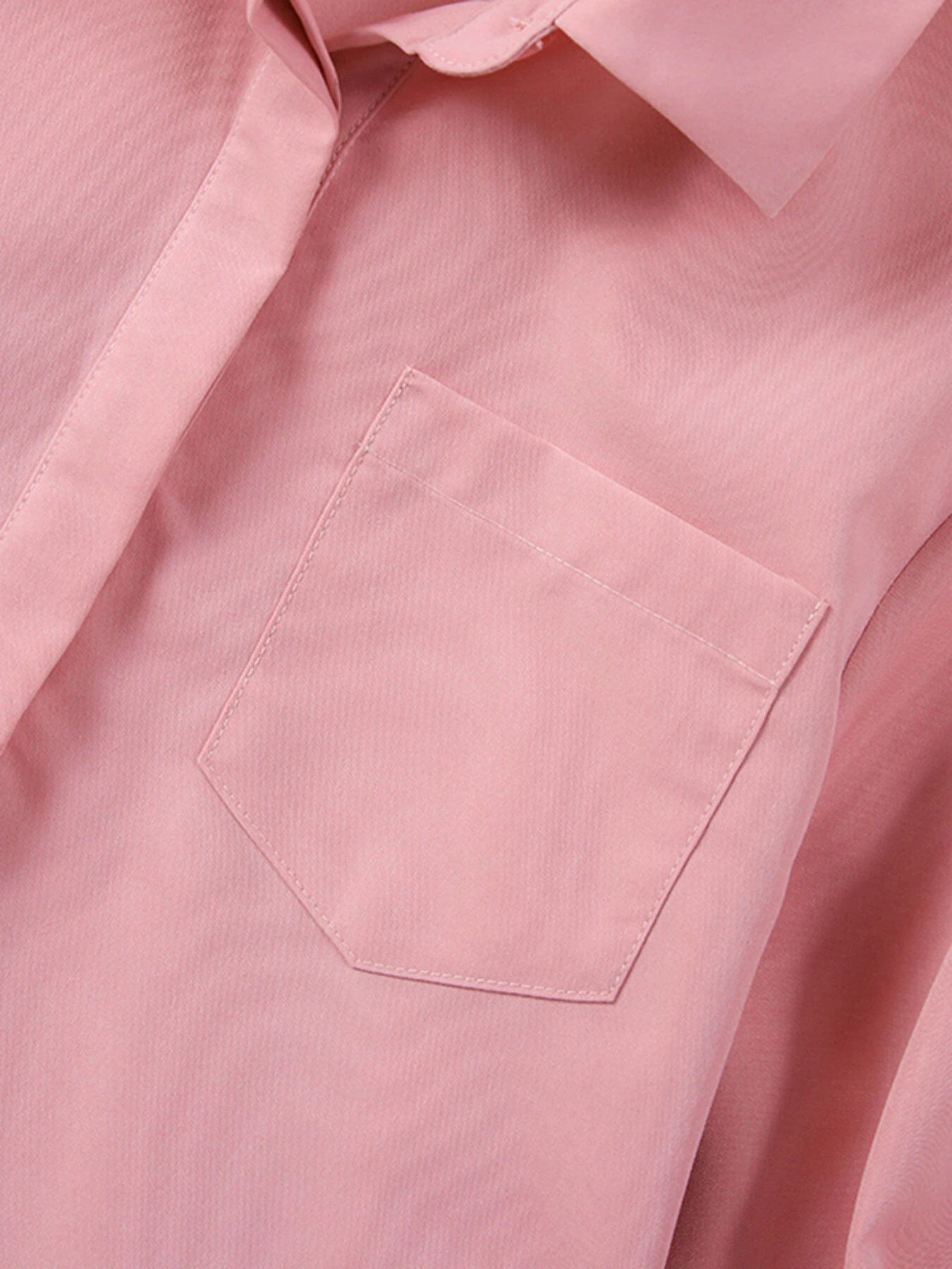 (image for) ZANZEA Womens Lapel Blouses 3/4 Length Sleeve Solid Color Shirts with Chest Pocket