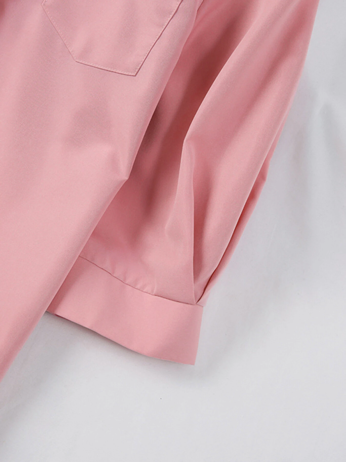 (image for) ZANZEA Womens Lapel Blouses 3/4 Length Sleeve Solid Color Shirts with Chest Pocket