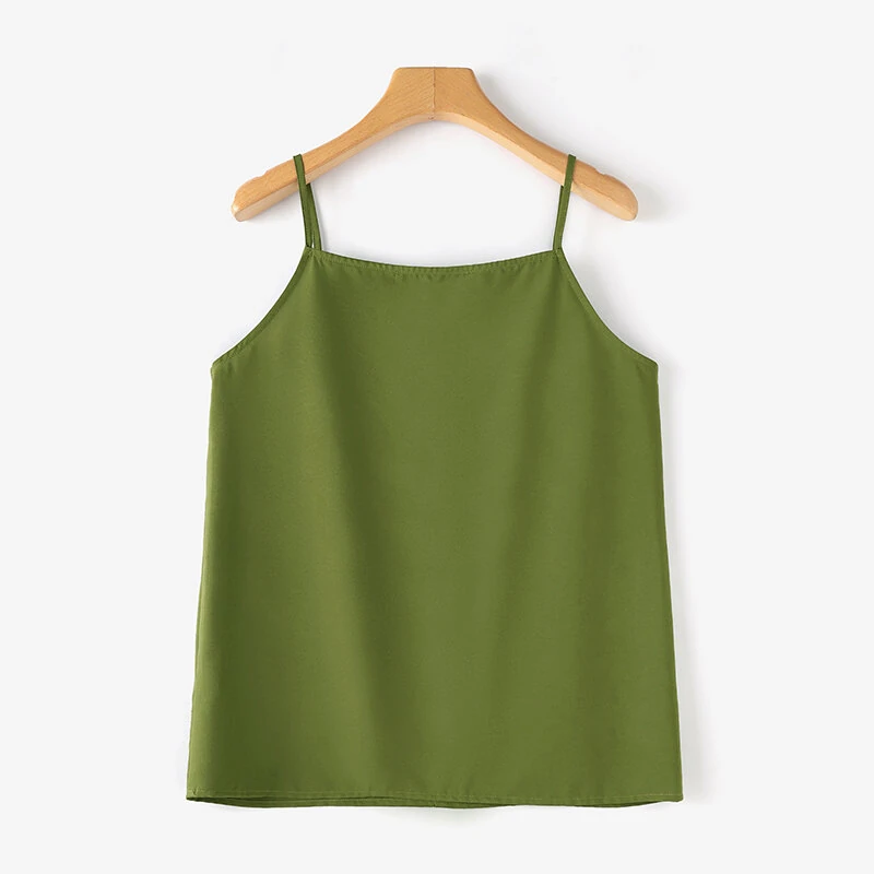 (image for) ZANZEA Womens Spaghetti Strap Camisole Summer Tank Tops V Neck Casual Slip Blouse Streetwear