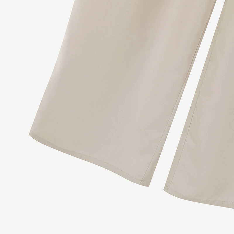 (image for) ZANZEA Womens Two-Piece Set Lady Elegant Sets Crew Neck Lantern Sleeve Graphic Print Tops Wide Leg Trousers Suits